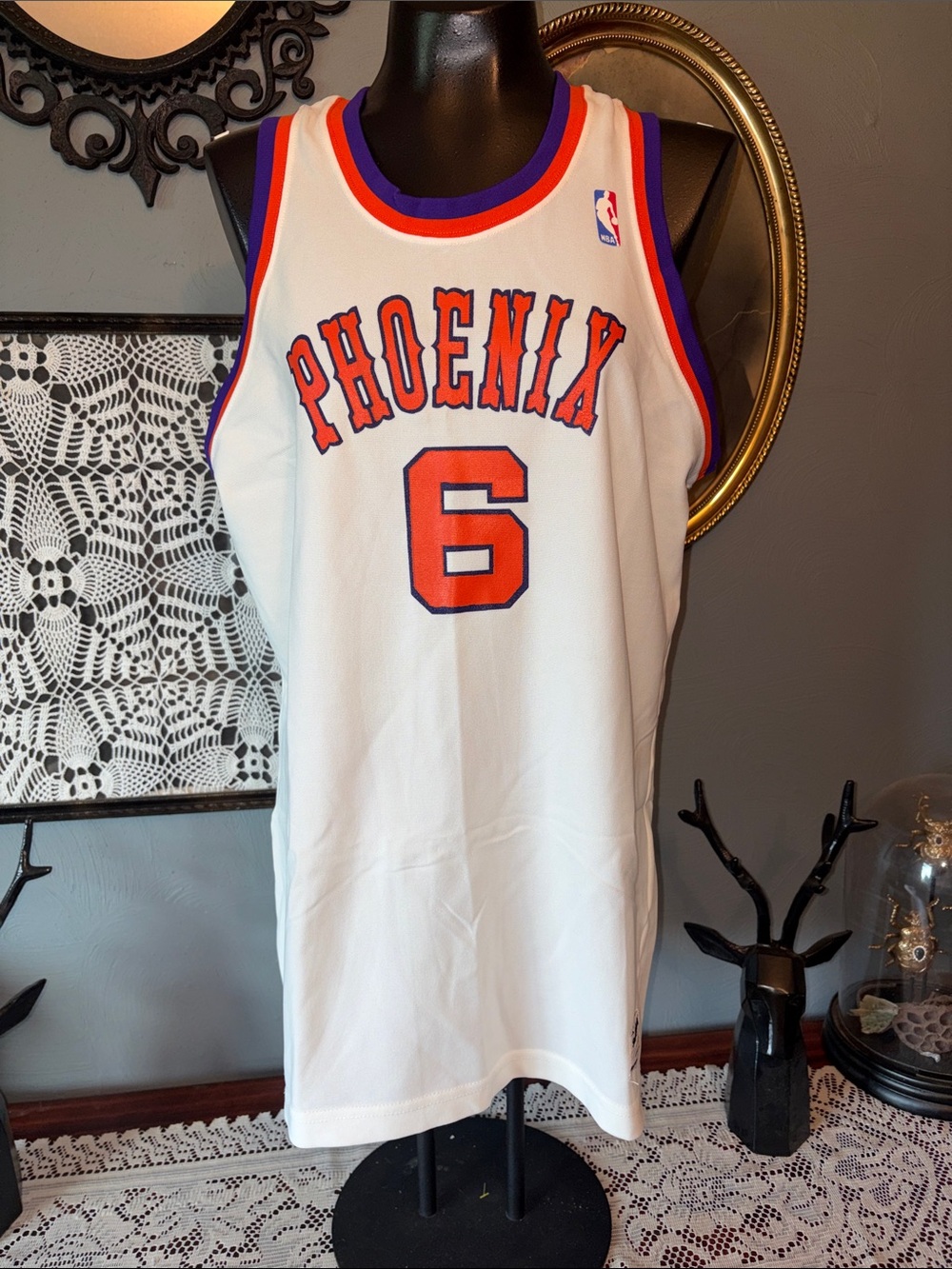 Phoenix #6 White Basketball Jersey - NBA